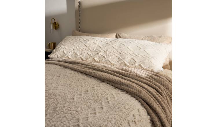 OHS Cable Knit Bolster Pillow - Cream