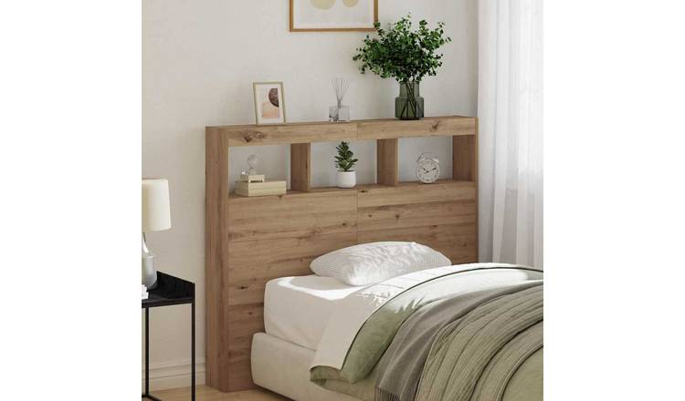Walplus Engineered Wood Headboard - Oak - 120 x 17 x 102 cm