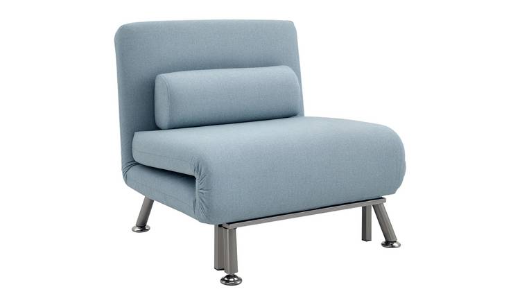 HOMCOM 3 in 1 Linen Fabric Adjustable Sofa for Living Room - Sky Blue