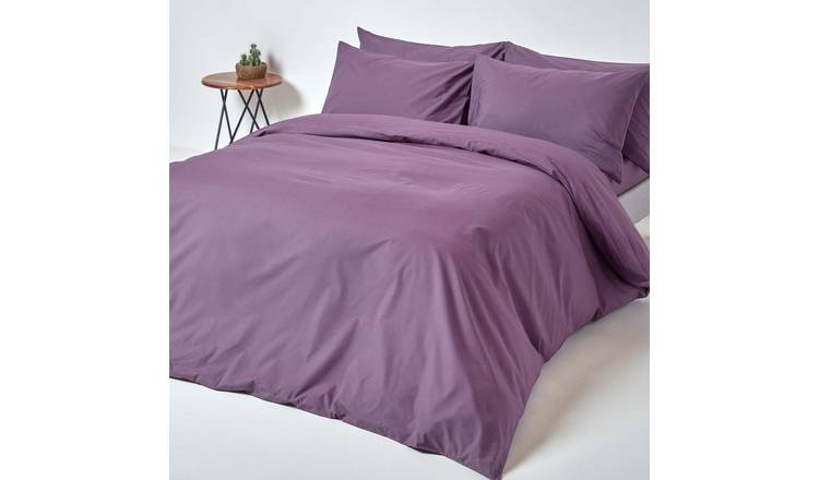 Homescapes Egyptian Cotton Purple Bedding Set - Single