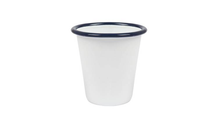 Argon Tableware White Enamel Tumbler - 300ml - Blue