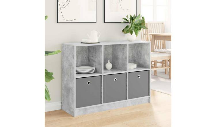 Walplus Sideboard - Granite Grey - 102 x 32 x 73.5 cm