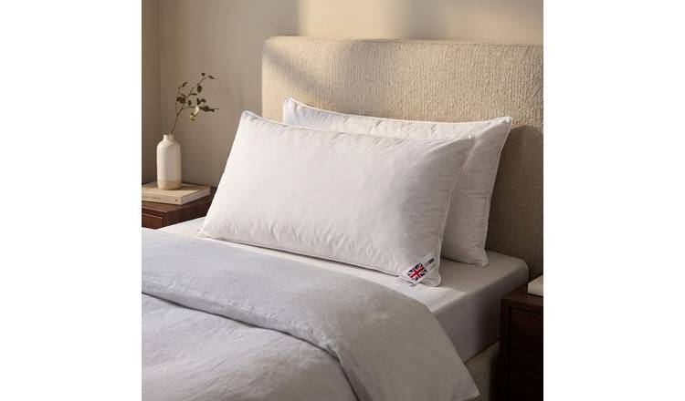 Homescapes Duck Feather European Pillow Pair - 40 x 80 cm