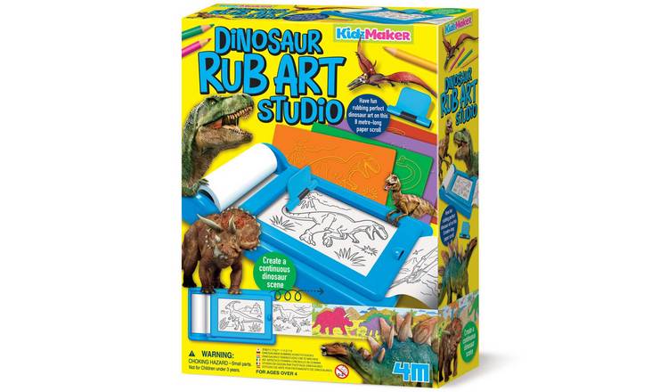 4M KidzMaker Dinosaur Rub Art Studio - 4 Years +