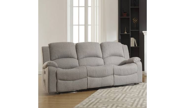 Artemis Home Marldon 3 Seat Electric Reclining Sofa - Light Grey