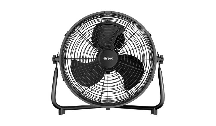 Air Pro 14in Floor Fan with Powerful Air Cooling & 3 Speed Settings - Black