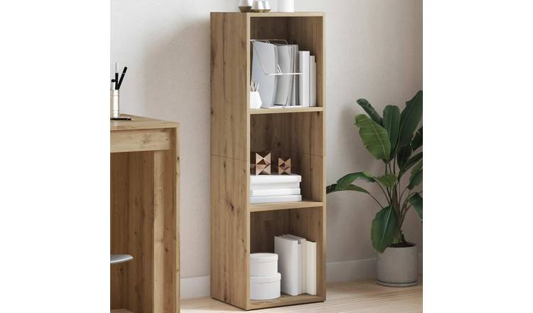 Walplus Engineered Wood Book Cabinet - Oak - 36 x 30 x 114 cm