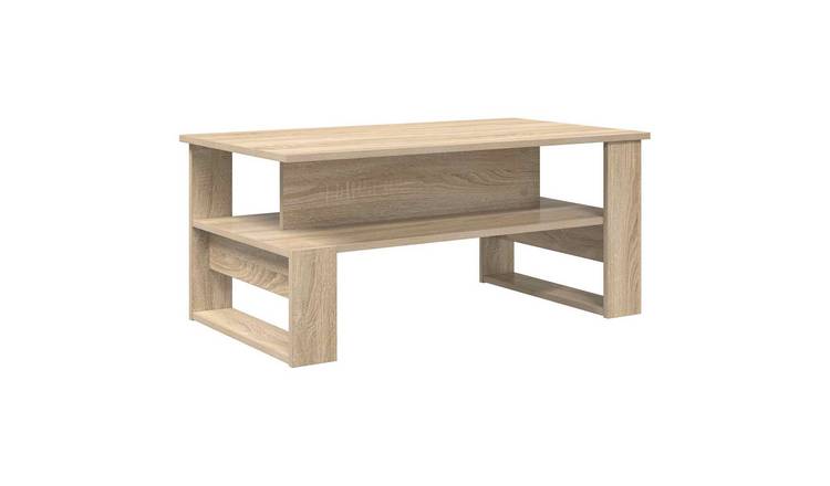 Walplus 1 Shelf Engineered Wood Coffee Table - Sonoma Oak - 90 x 50 x 40 cm