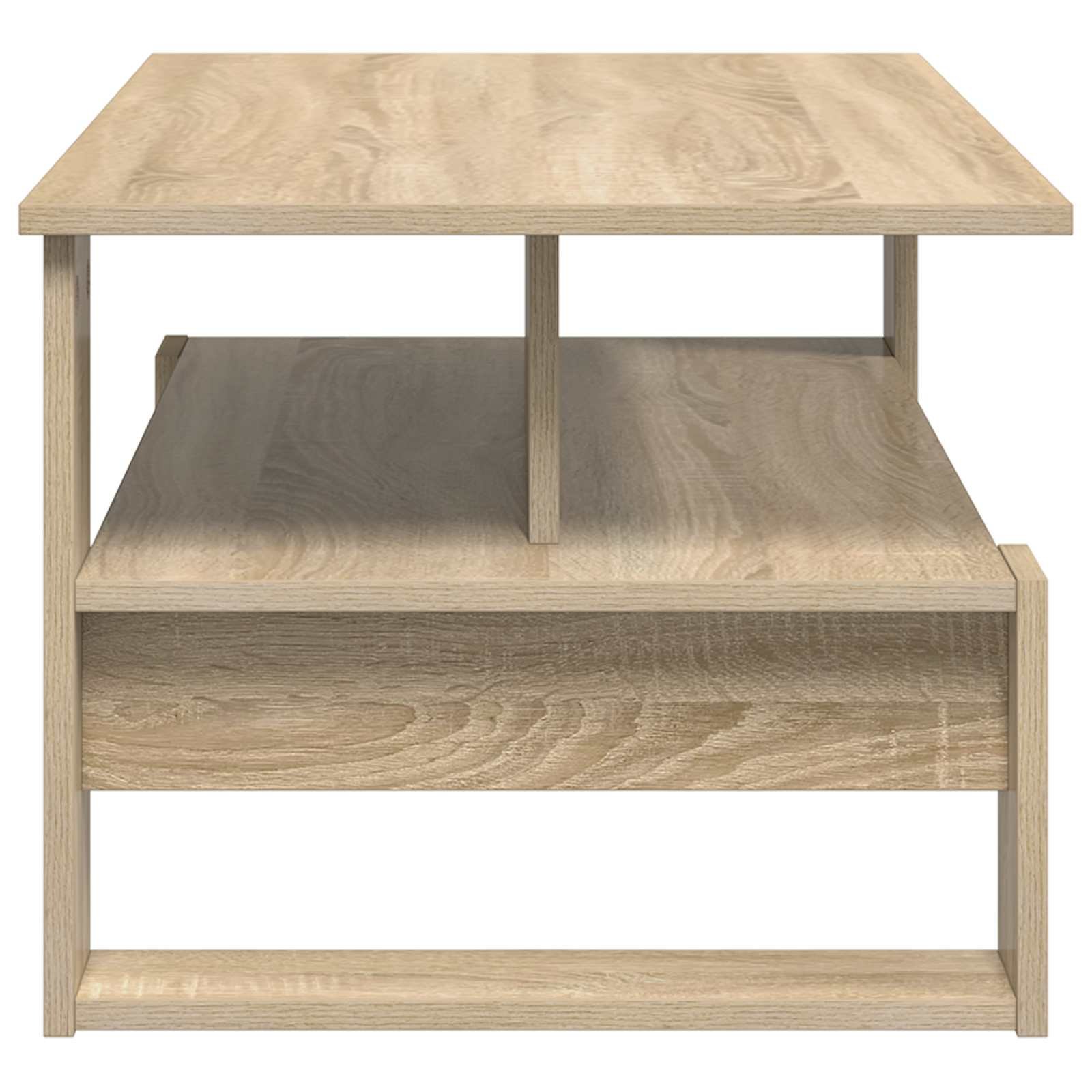 Walplus 1 Shelf Engineered Wood Coffee Table - Sonoma Oak - 90 x 50 x 40 cm - Image 5