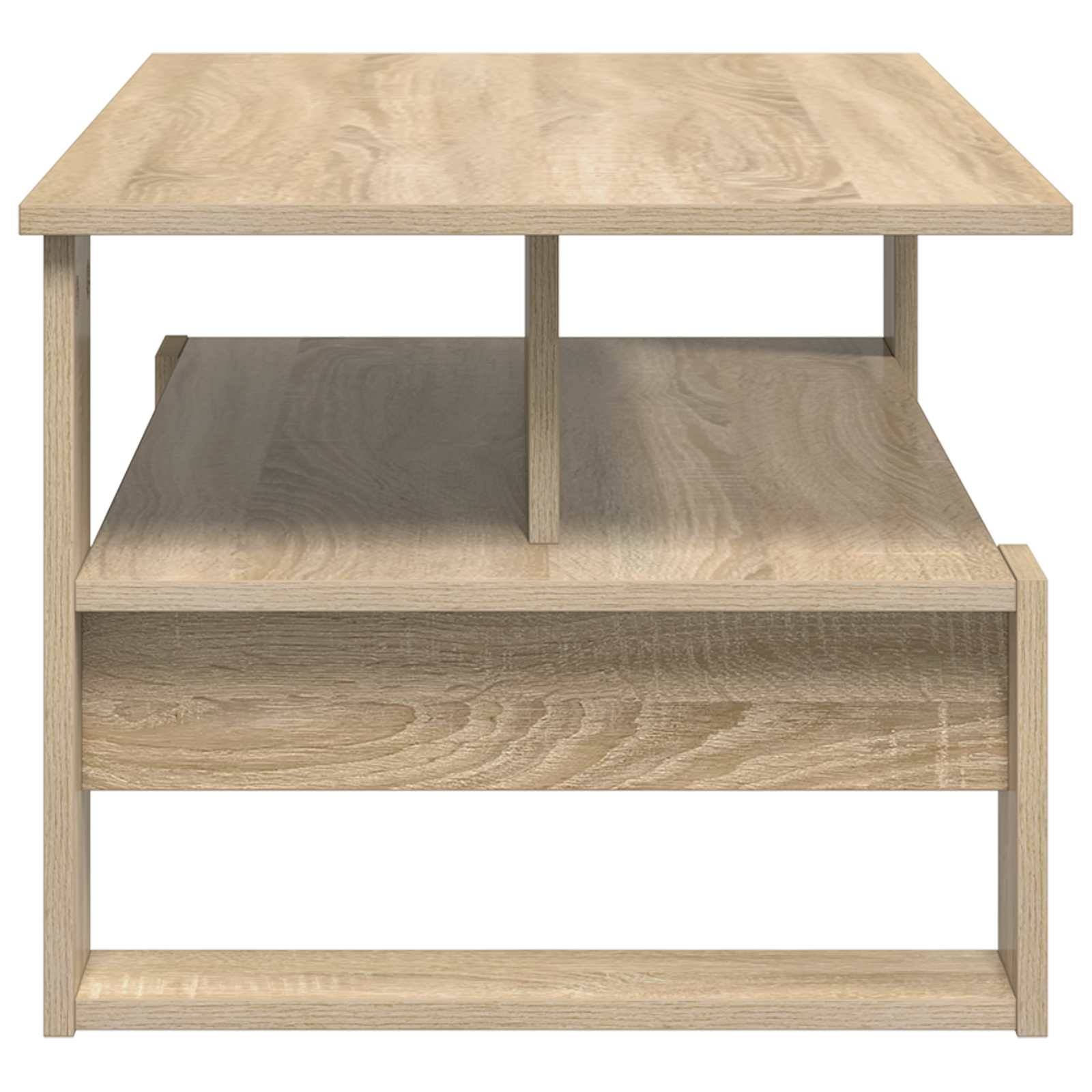 Walplus 1 Shelf Engineered Wood Coffee Table - Sonoma Oak - 90 x 50 x 40 cm - Image 5