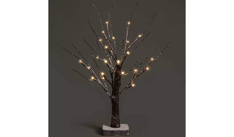 NETTA Brown Pre-Lit Birch Twig Tree with 24 Warm White LEDs - Single