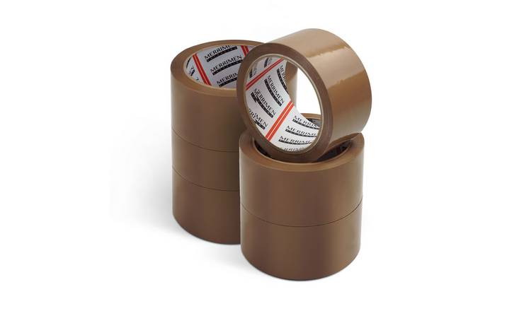 Merrimen Brown Heavy Duty Packaging Tape 48mm x 66m - Pack of 6