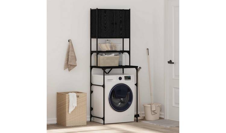 Walplus Washing Machine Cabinet 0ak - Black 0ak - 68 x 48.5 x 194 cm