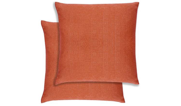 Enhanced Living Matrix Textured Cushion Covers - 43 x 43cm - Orange