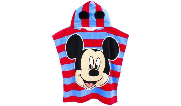 Disney Mickey Mouse Kids Unisex Poncho Towel - Red