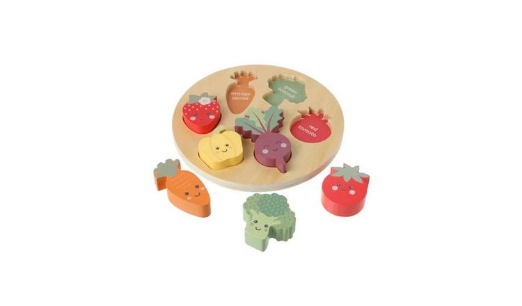Orange Tree Toys Pack of 6 Happy Veggies Wooden Puzzle