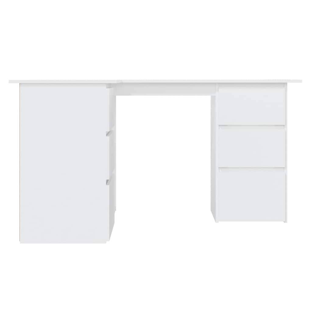 Walplus Wood Corner Desk - White - 145 x 100 x 76 cm - Image 3