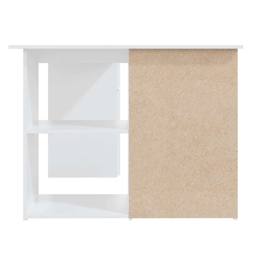 Walplus Wood Corner Desk - White - 145 x 100 x 76 cm - Image 5