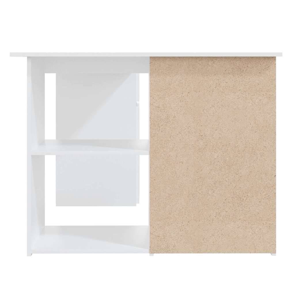 Walplus Wood Corner Desk - White - 145 x 100 x 76 cm - Image 5