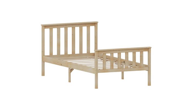 Vida Designs Milan Single Wooden High Foot Bed - Pine