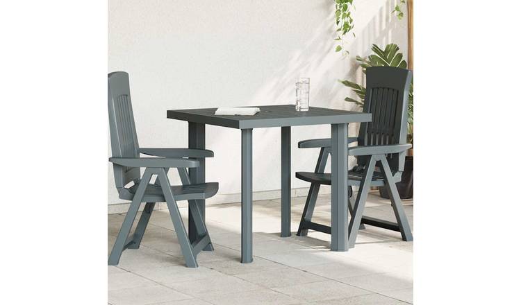 Walplus Plastic Garden Table - Green - 80 x 75 x 72 cm
