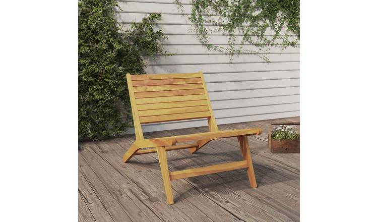 Walplus Teak Wood Folding Chair - Brown - 60 x 90 x 65 cm