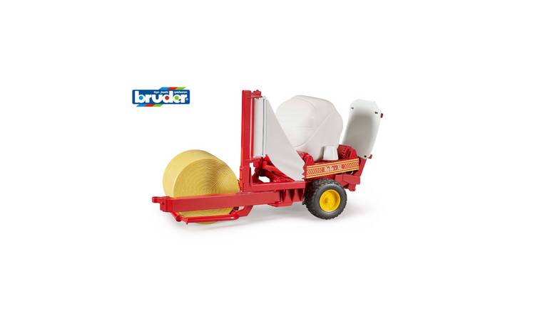 Bruder 1:16 Bale Wrapper with Round Bales - White/Ochre