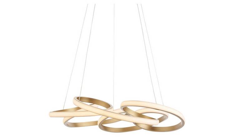 Loops Direct Steel LED Pendant Light - Satin Gold