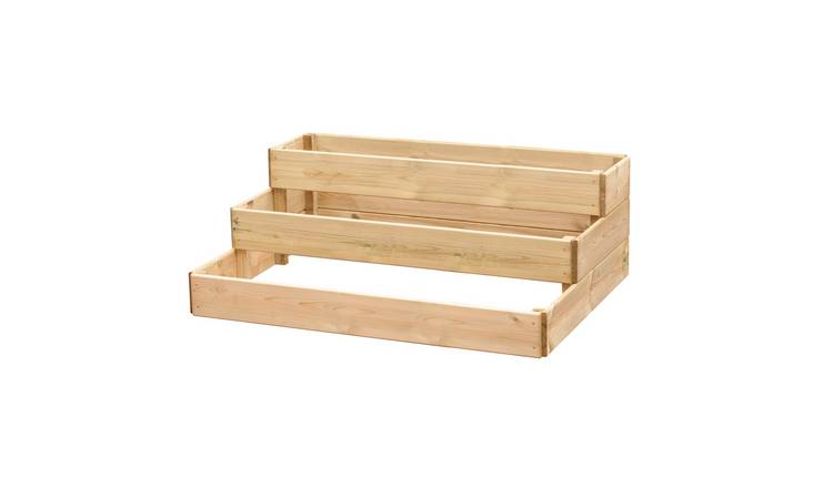 Greena Cascading Wooden Raised Bed - Width 120cm - 3 tiers