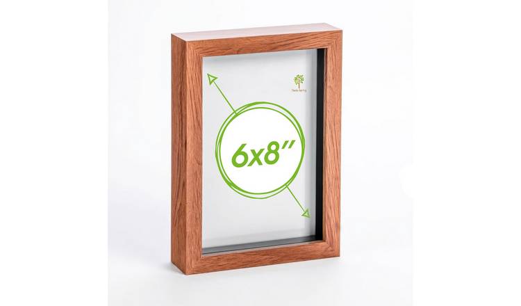 Nicola Spring 3D Box Photo Frame - 6 x 8" - Dark Wood