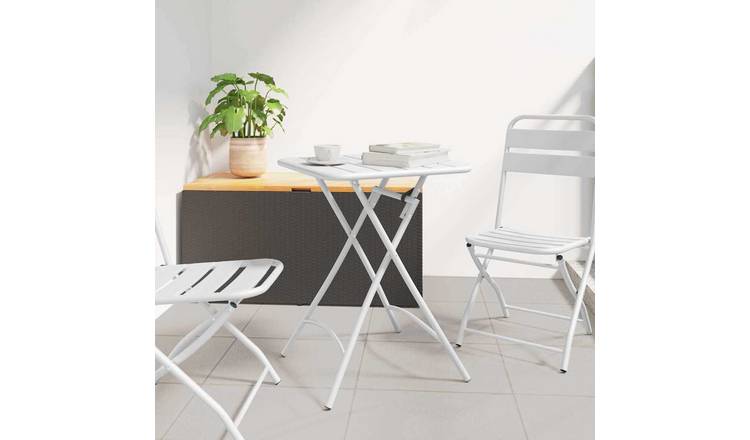 Walplus Metal Table - White - 55 x 55 x 72.5 cm