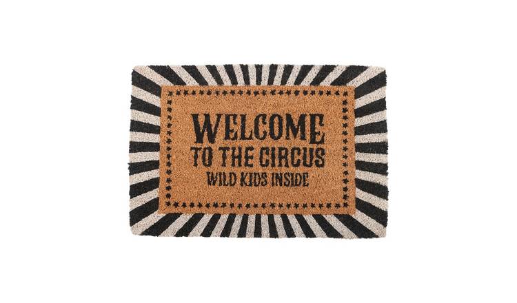Something Different Welcome To The Circus Door Mat - Black
