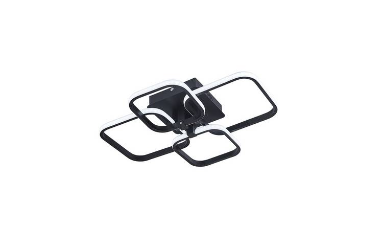 Living and Home LED Semi Flush Ceiling Light - Black