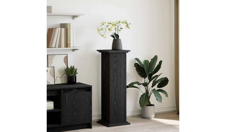Walplus Engineered Wood Display Stand - Black Oak - 31 x 30 x 90 cm