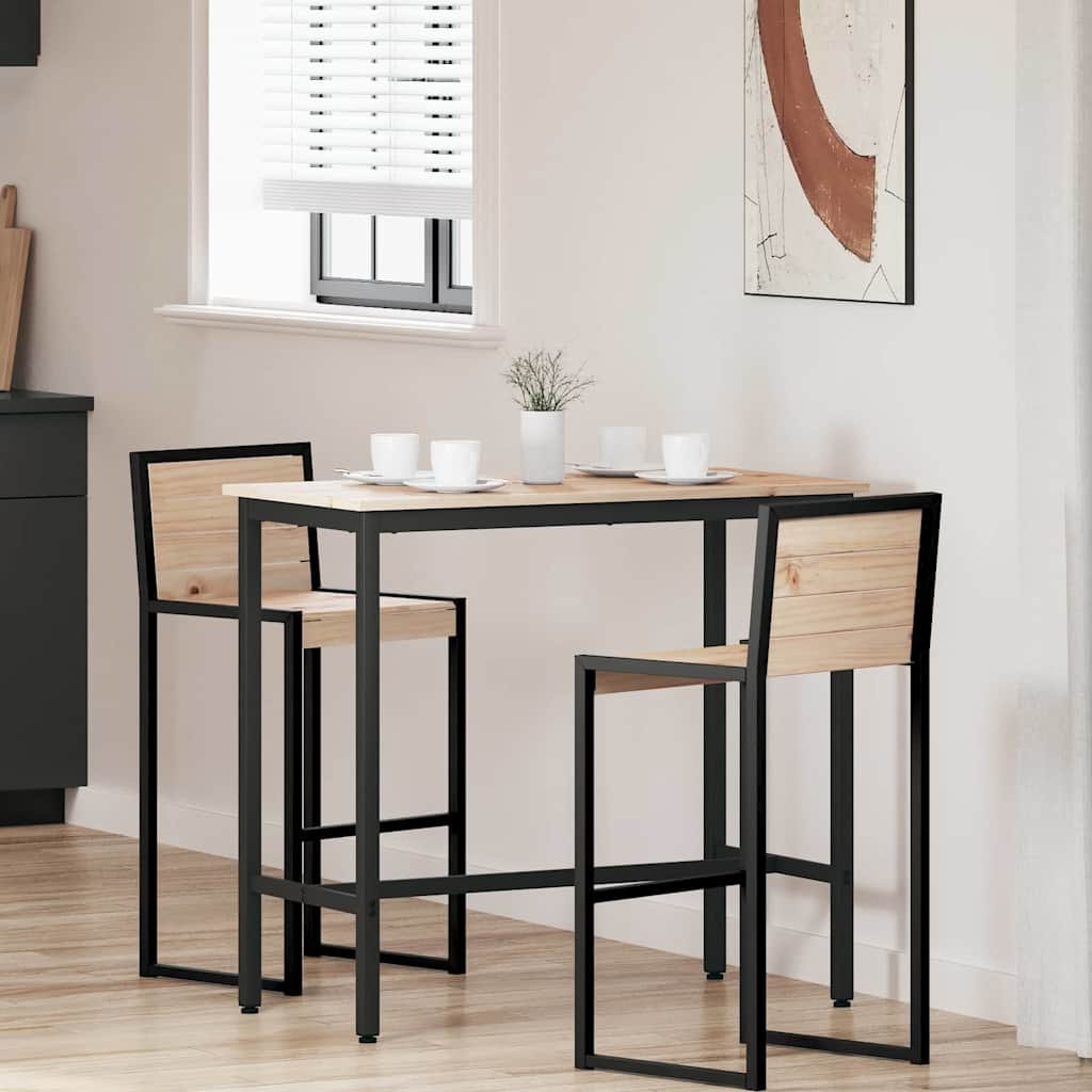 Walplus Engineered Wood Table - Natural - 100 x 50 x 91 cm - Image 1