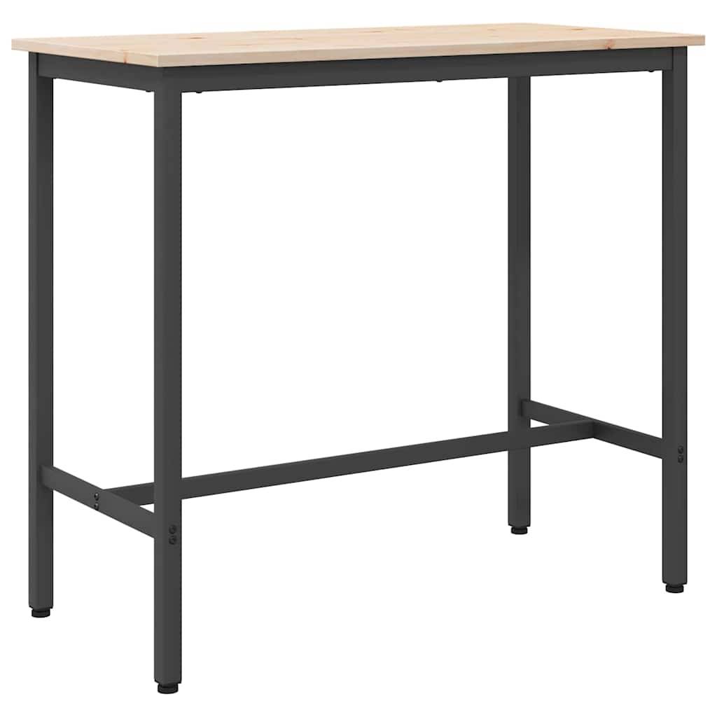 Walplus Engineered Wood Table - Natural - 100 x 50 x 91 cm - Image 2