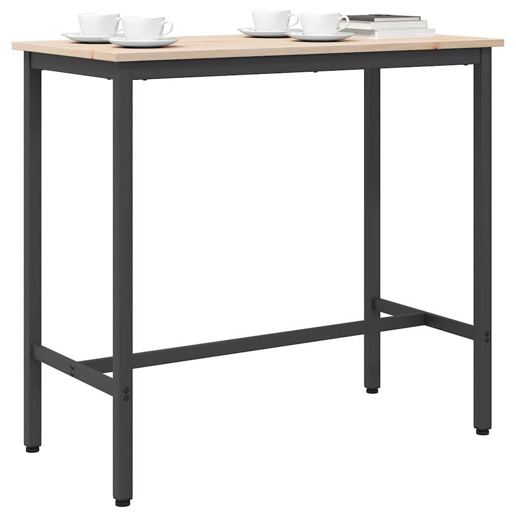 Walplus Engineered Wood Table - Natural - 100 x 50 x 91 cm - Image 3