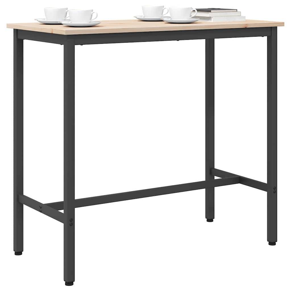 Walplus Engineered Wood Table - Natural - 100 x 50 x 91 cm - Image 3
