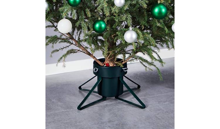 Walplus Plastic Christmas Tree Stand - Black - 46 x 46 x 19 cm