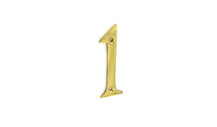 Securit Brass Numeral No 1 - Brass