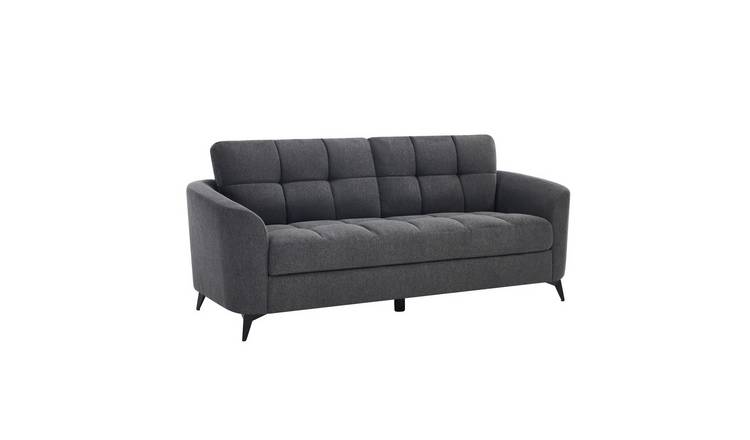 Furniture Online Solna Scandi 3 Seater Linen Sofa – Charcoal