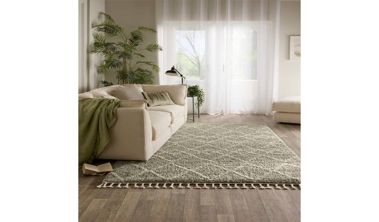 Mega Flooring Green Modern Geometric Rug - 80 x 150cm