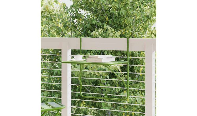 Walplus Steel Balcony Table - Green - 60 x 40 cm