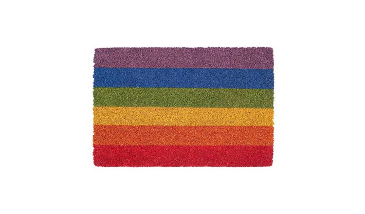 Nicola Spring Coir Door Mat - Rainbow