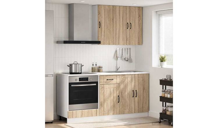 Walplus 5 Piece Engineered Wood Kitchen Unit Set - Sonoma Oak