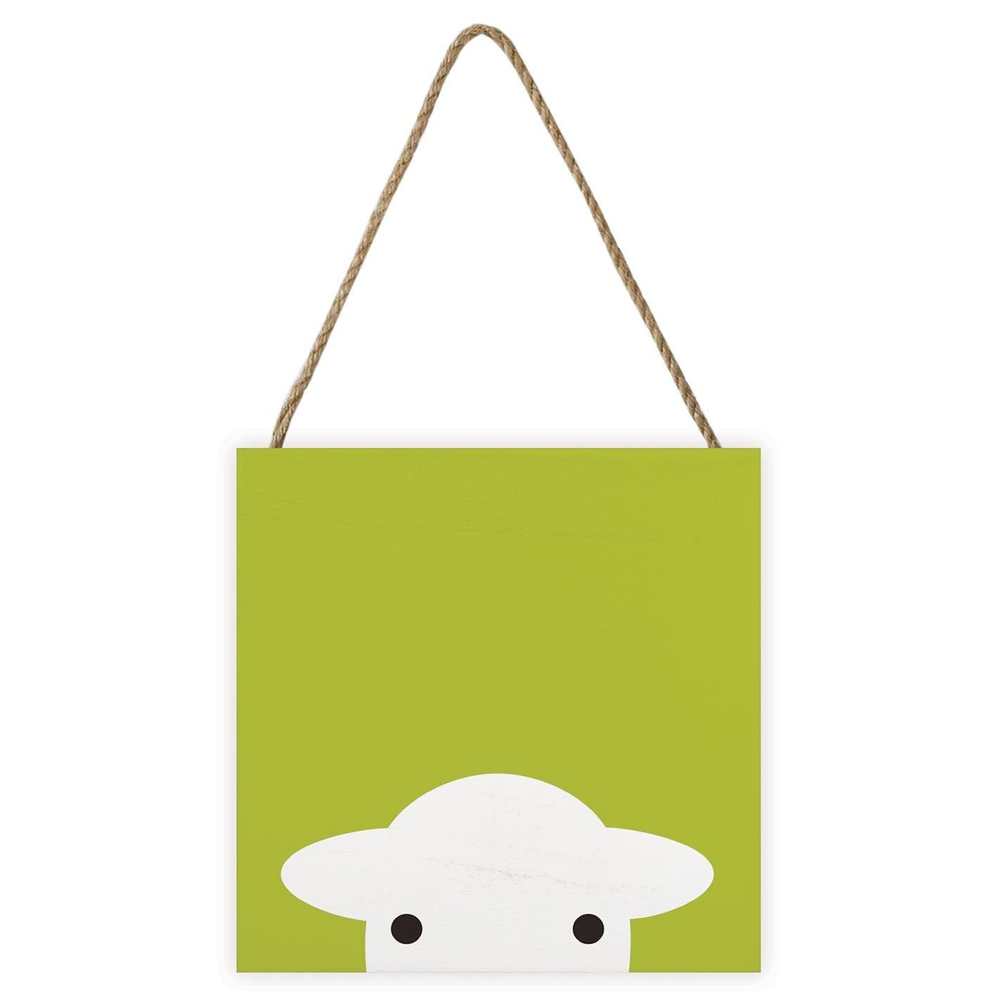 Herdy Peep Wood Plaque - Green - Image 1