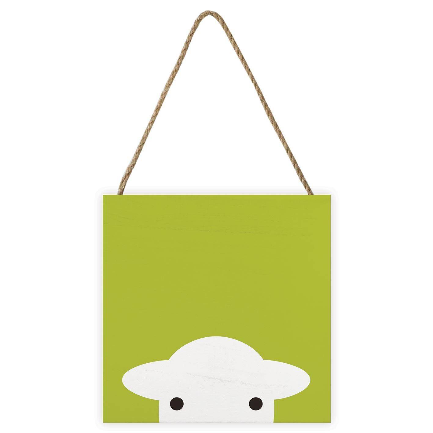 Herdy Peep Wood Plaque - Green - Image 1