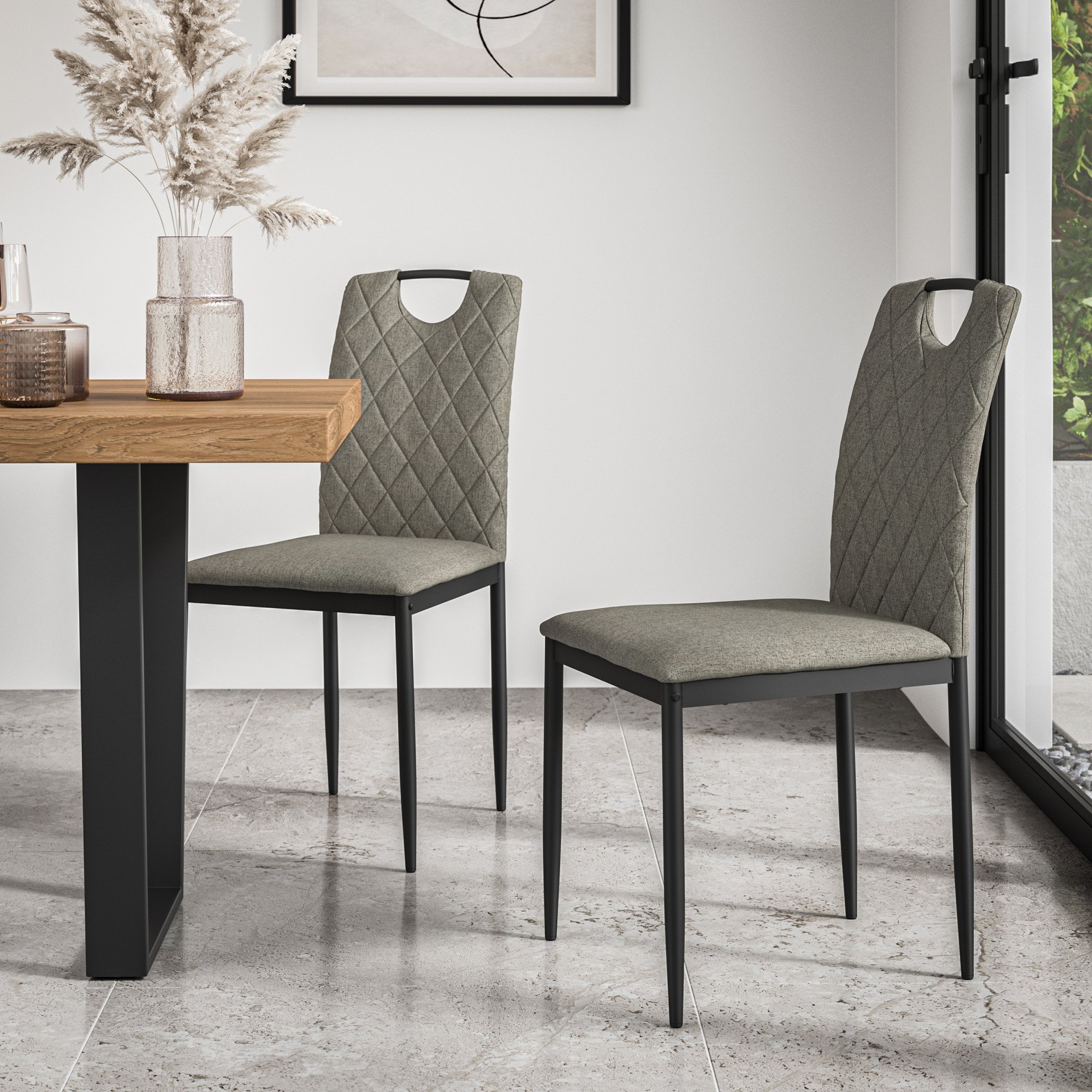 Furniture Online Aria Monza White Marble Dining Table & 4 Grey Chairs - Image 5