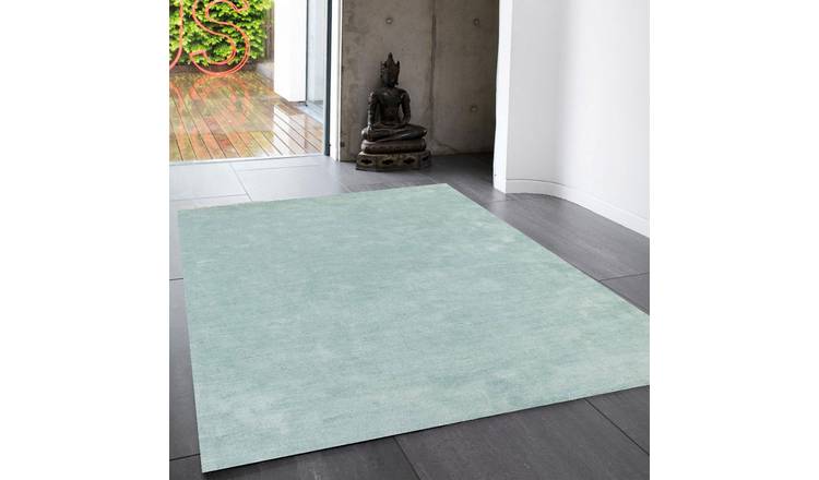 Mega Flooring Blue Modern Plain Rug - 120 x 170cm