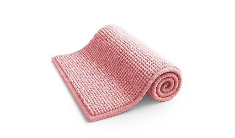 Keplin Chenille Non-Slip Microfibre Bath Mat - 40 x 60cm - Pink